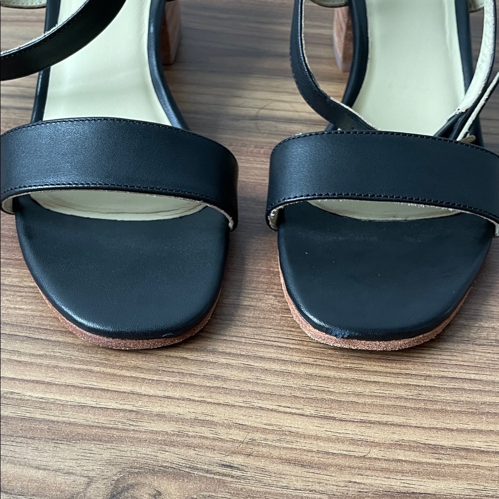 Nisolo Black Leather Block Heel Sandals - Picture 4 of 11